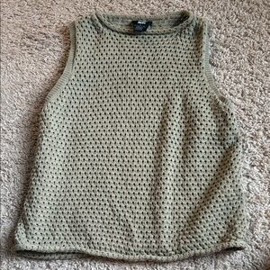 DKNY Sage Green Textured Tank Top